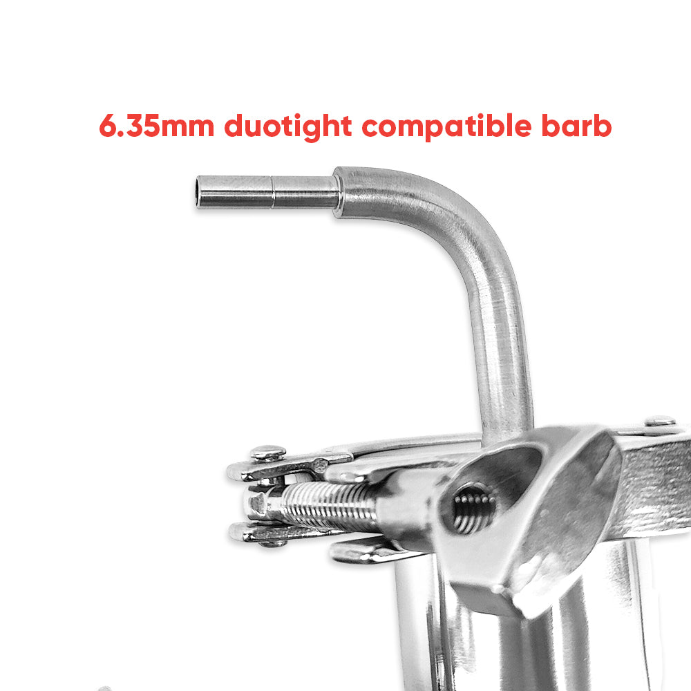The condensor water inlet is also 6.35mm duotight compatible.