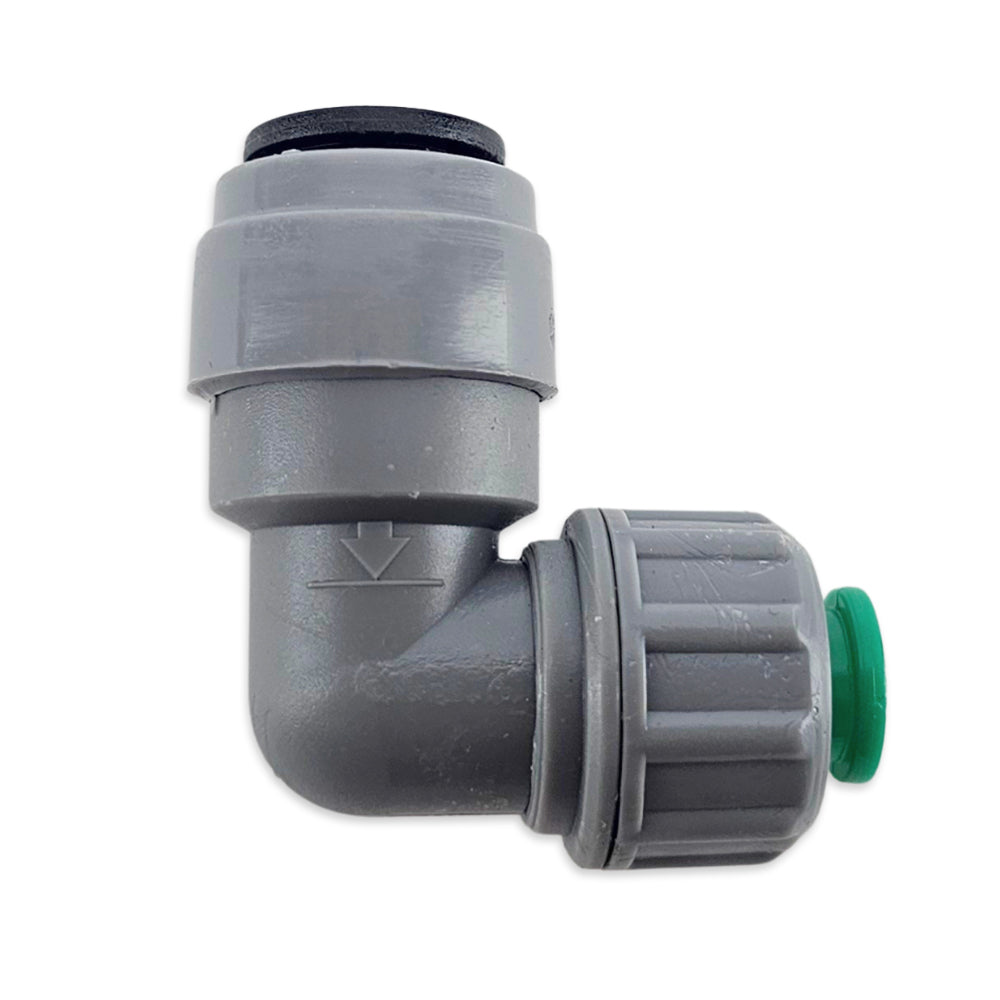 One side is a standard 8mm (5/16) duotight push in fitting, where the other side is a compression adapted duotight (Screw Lock) for 1/4" / 6.35mm rigid fittings.