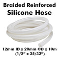 Commercial grade brewery and transfer line hosing. Braided Silicone is capable of withstanding mains pressure up to 150psi.