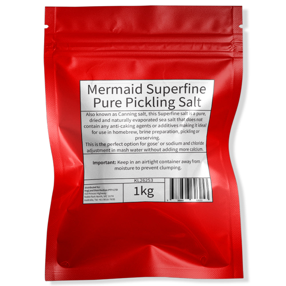 Mermaid Superfine Pure Pickling Salt (Canning Salt) - 1kg - KegLand