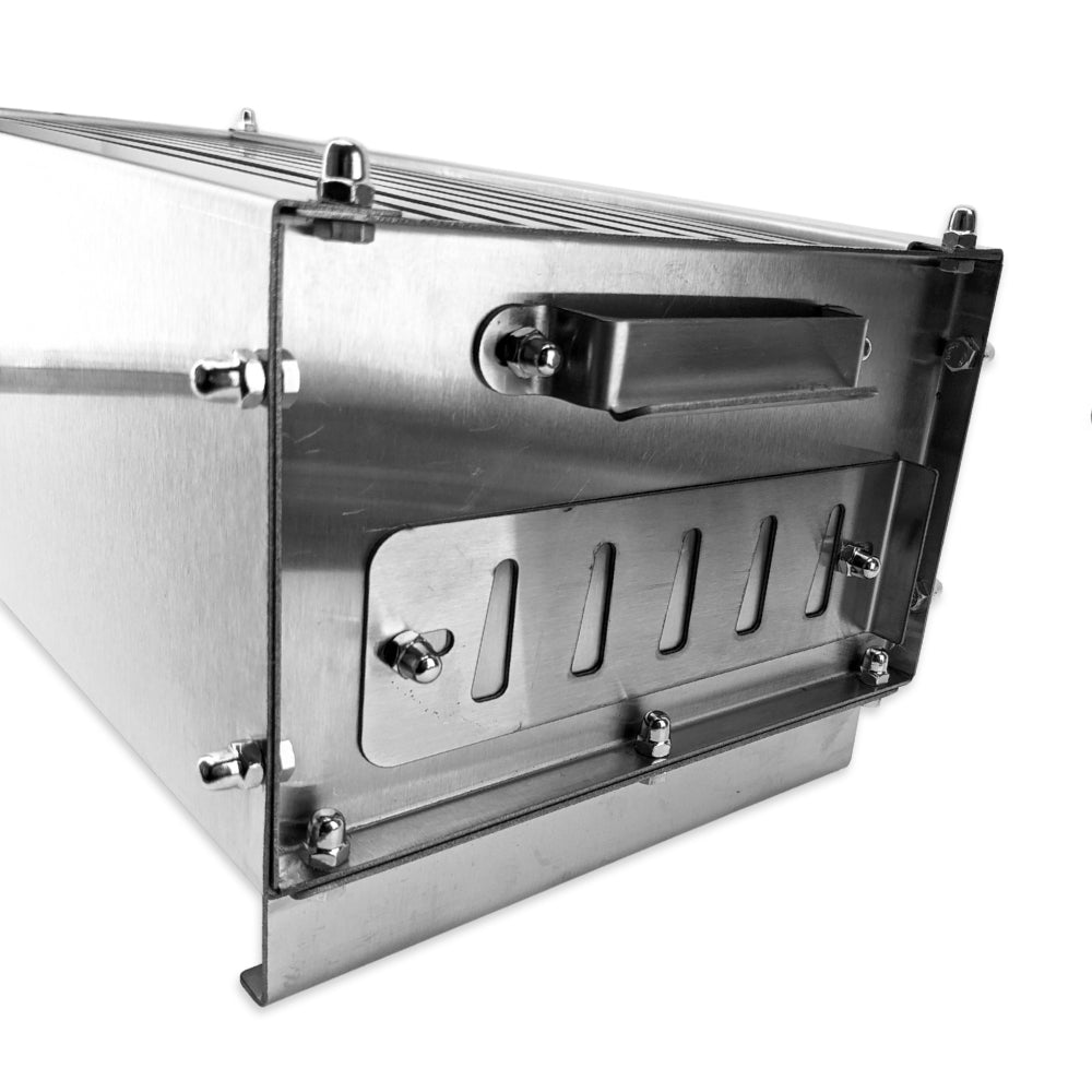 Hibachi in closed venting position.