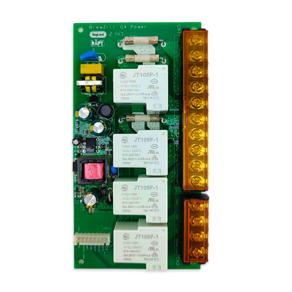 This is a replacement BrewZilla Gen 4 Power Circuit Board for the 35L, 65L and 100L model. This will not work with BrewZilla Gen 3.1.1 models or below, it is also not suitable for DigiBoil units.