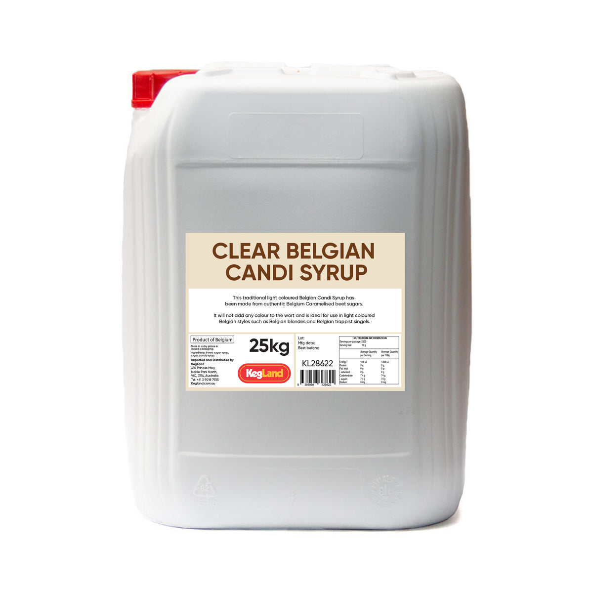 Clear Belgian Candi Syrup - 25kg Jerry Can