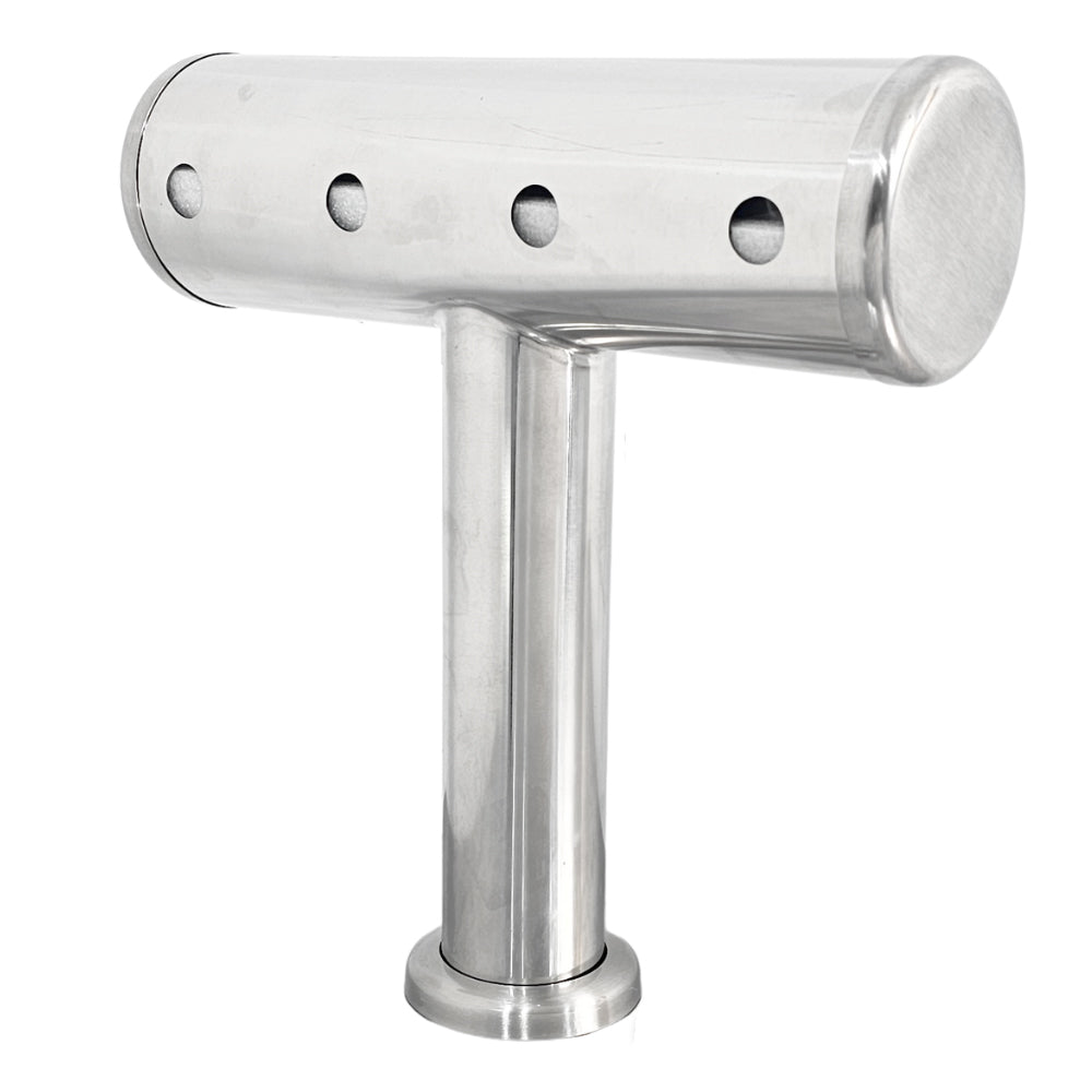 4 Tap FatBoy T-Bar Brushed Stainless Font Only