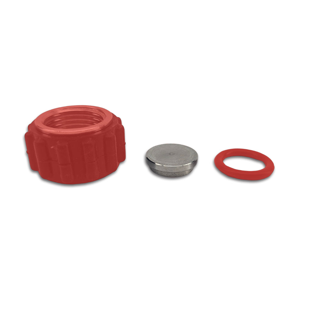 The fitting is to be used in a KegLand Stainless Steel Quick Connectors in 1/2" Female NPT. This allows a heavy duty silicone heat protective grip for tool free removal.