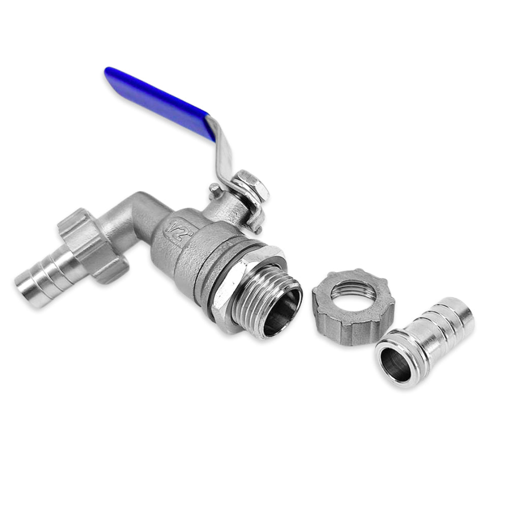 This particular ball valve is different to our standard KL03728 - BrewZilla Gen 3.1.1 Ball valve as it has a different grooved tail end capable of a 13mm radial seal barb and nut.