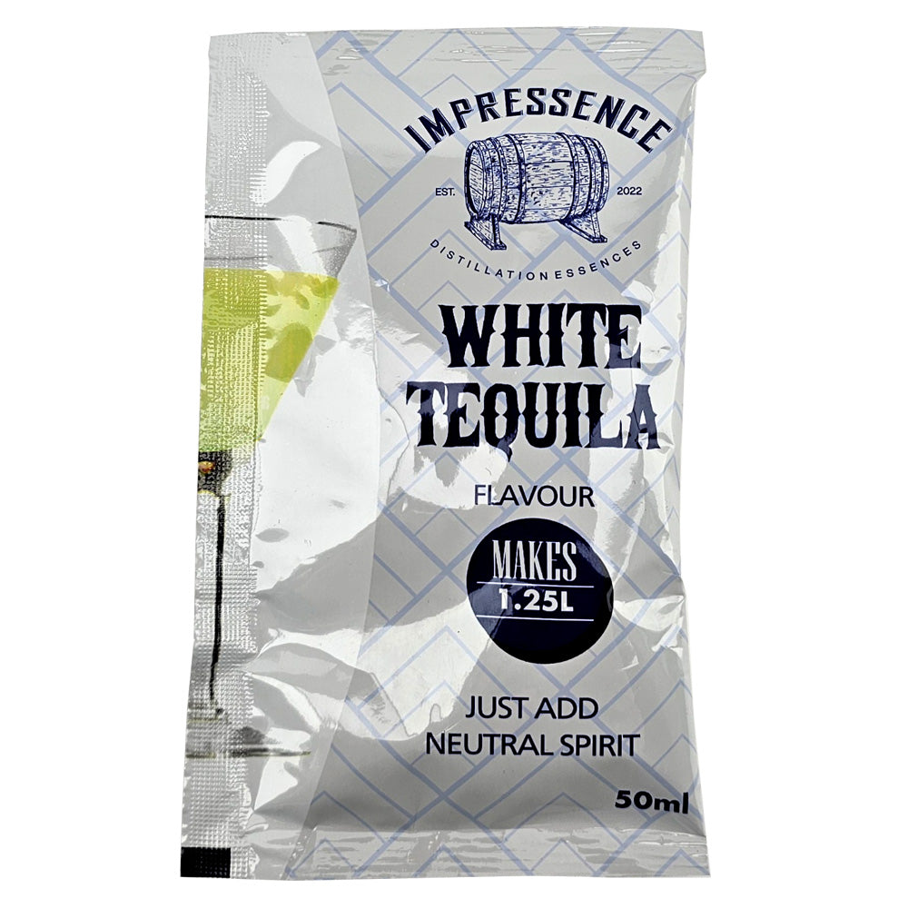 Impressence White Tequila Spirit Flavouring - Makes 1.25L of versatile Tequila with complex, earthy and fruity notes of agave.