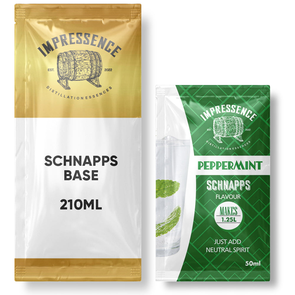 Add entire contents of KL46817 - Impressence Schnapps Base - 210 ml sachet.