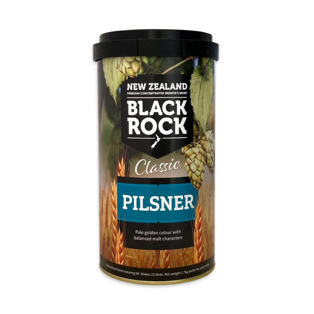 Black Rock Classic Pilsner (Blonde) Beer Kit to produce a clean, blonde coloured traditional European Pilsner.