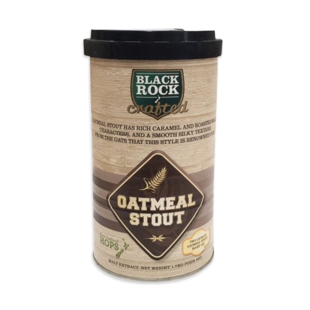 Black Rock Oatmeal Stout Liquid Malt Extract Beer Kit. Smooth, silky and luxurious with a balanced bitterness.