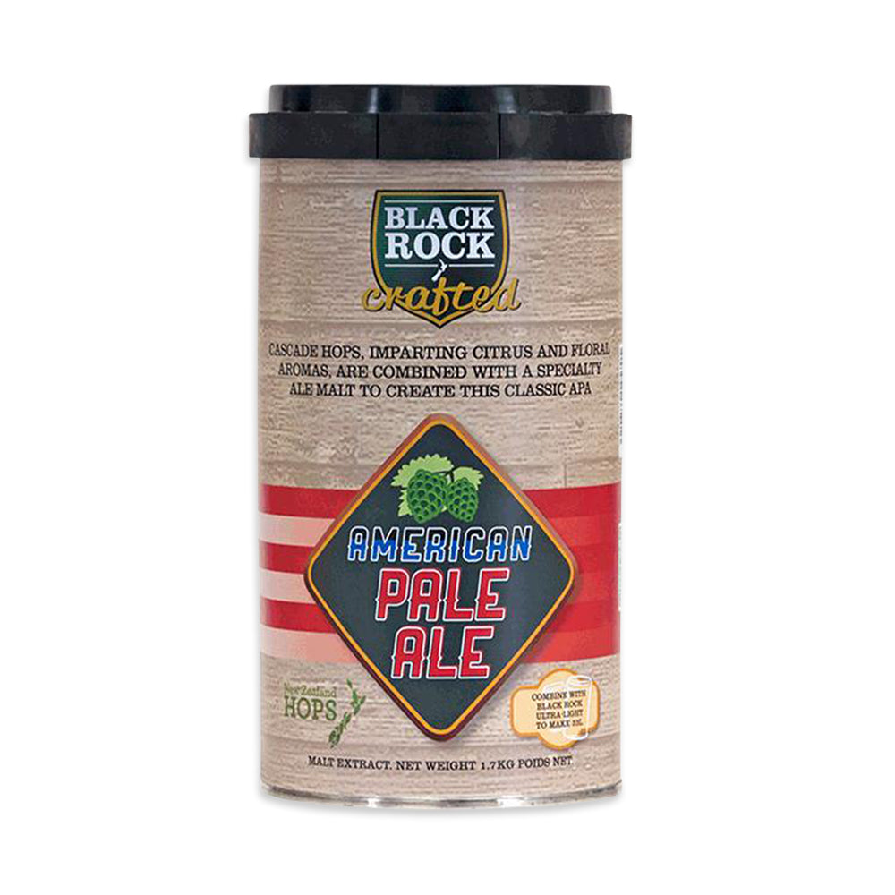 Black Rock Crafted American Pale Ale. Hoppy flavours of grapefruit and citrus with a malty backbone.