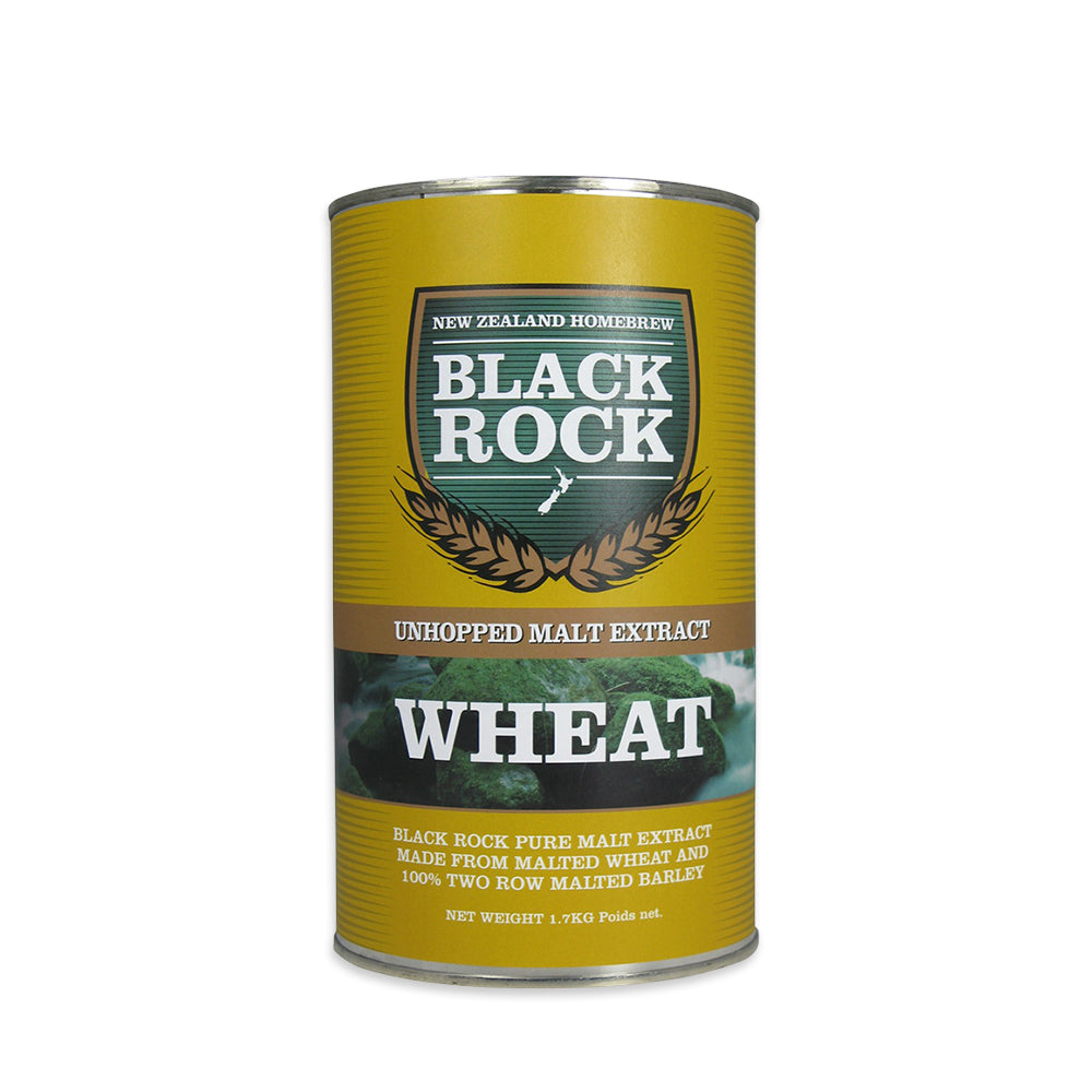 Black Rock Unhopped Wheat Malt Extract for adding subtle fruity, bread-like flavours and a smooth head to wheat and light beers.