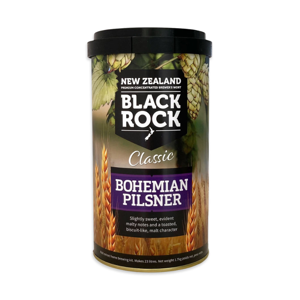 Black Rock Classic Bohemian (Export) Pilsner Liquid Malt Extract Beer Kit. A fresh, crisp and premium golden Czech Pilsner.