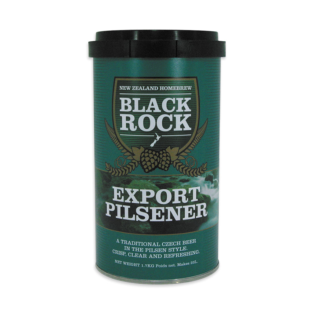 Black Rock Export Pilsner Liquid Malt Extract Beer Kit. A fresh, crisp and premium golden Czech Pilsner.