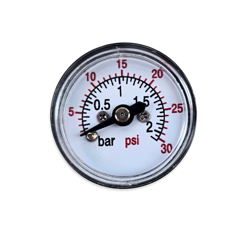 The barb on this gauge will enable you to put this directly onto hosing or alternatively you can connect it to any of the push in fittings such as the duotight push in fittings in the 8mm (5/16") Size.