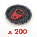 This black full aperture can lid is designed to suit all 202 style beverage cans that are manufactured by VISY and Orora. Available in 200 or 5000 quantities.
