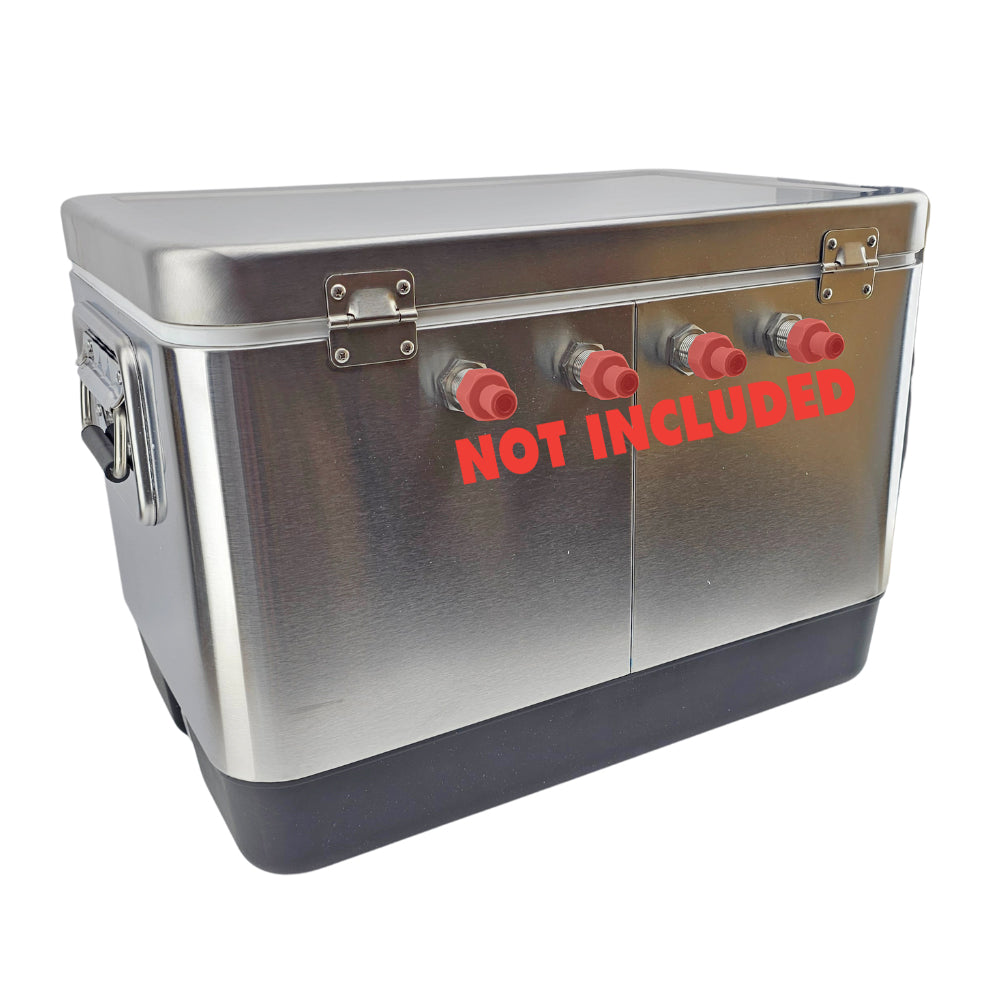 5/8" Ports on back do not come fitted with any fittings. Customise your way.