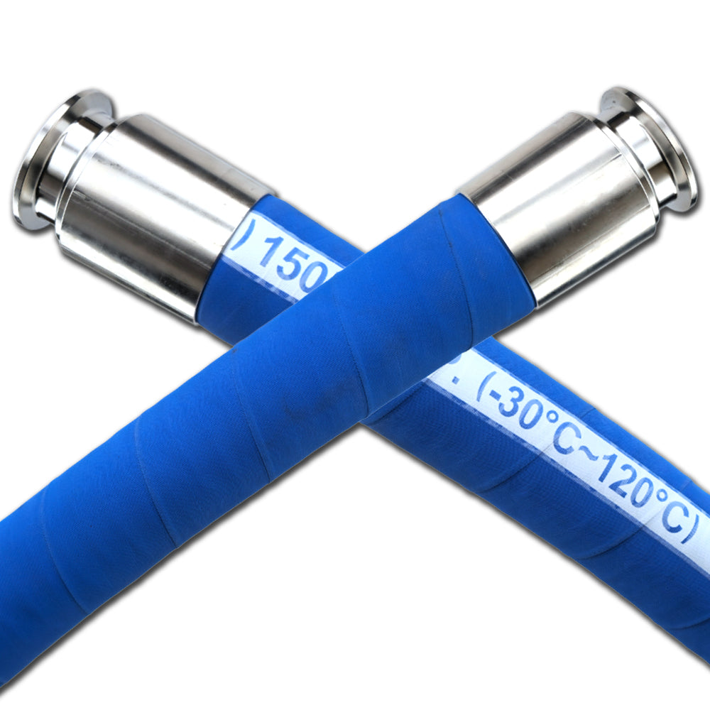 Get the Brewery Suction & Delivery Hose with a 50mm internal diameter. This 7m hose is equipped with a 2-inch TC fitting. Perfect for brewery applications.