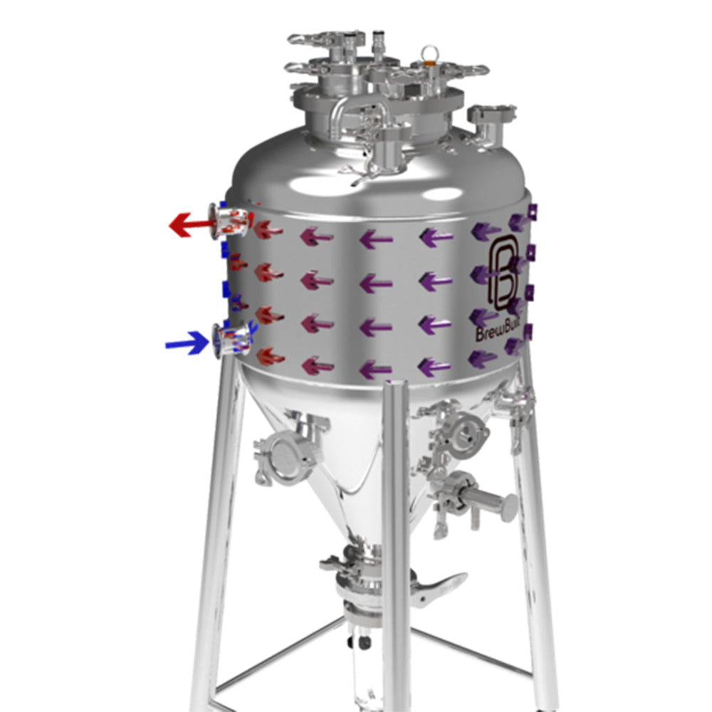 The largest in the X3 in the range is a conical jacketed unitank that offers leading design features that have long been reserved for pro-level fermentation tanks. 