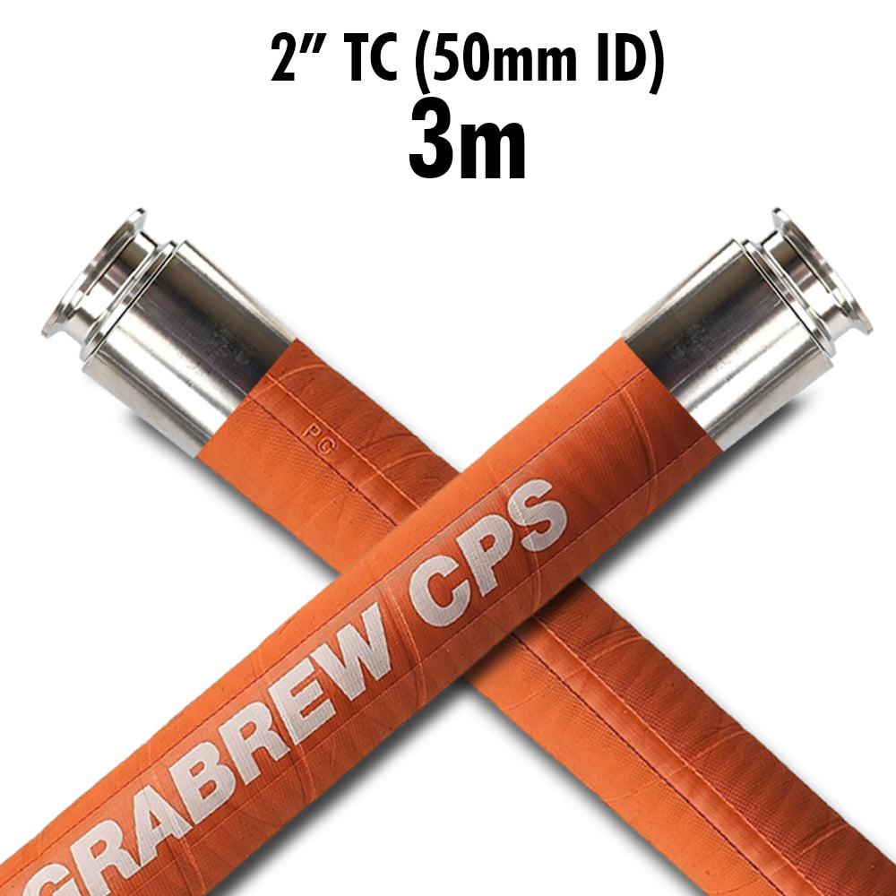 3m delivery hose for beer, wine, soft drinks, still beverages and alcohol up to 96%. The commercial hose is white, smooth BIIR (butyl) rubber compound, food quality odourless and taste.