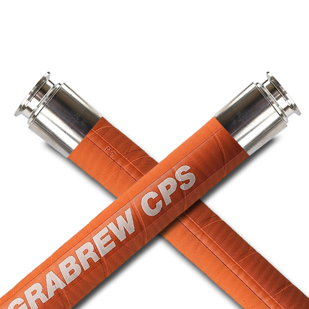 The commercial hose is white and smooth internally, made of BIIR (butyl) rubber compound. Food quality, odourless and taste. 3m delivery hose for beer, wine, soft drinks, still beverages and alcohol up to 96%.