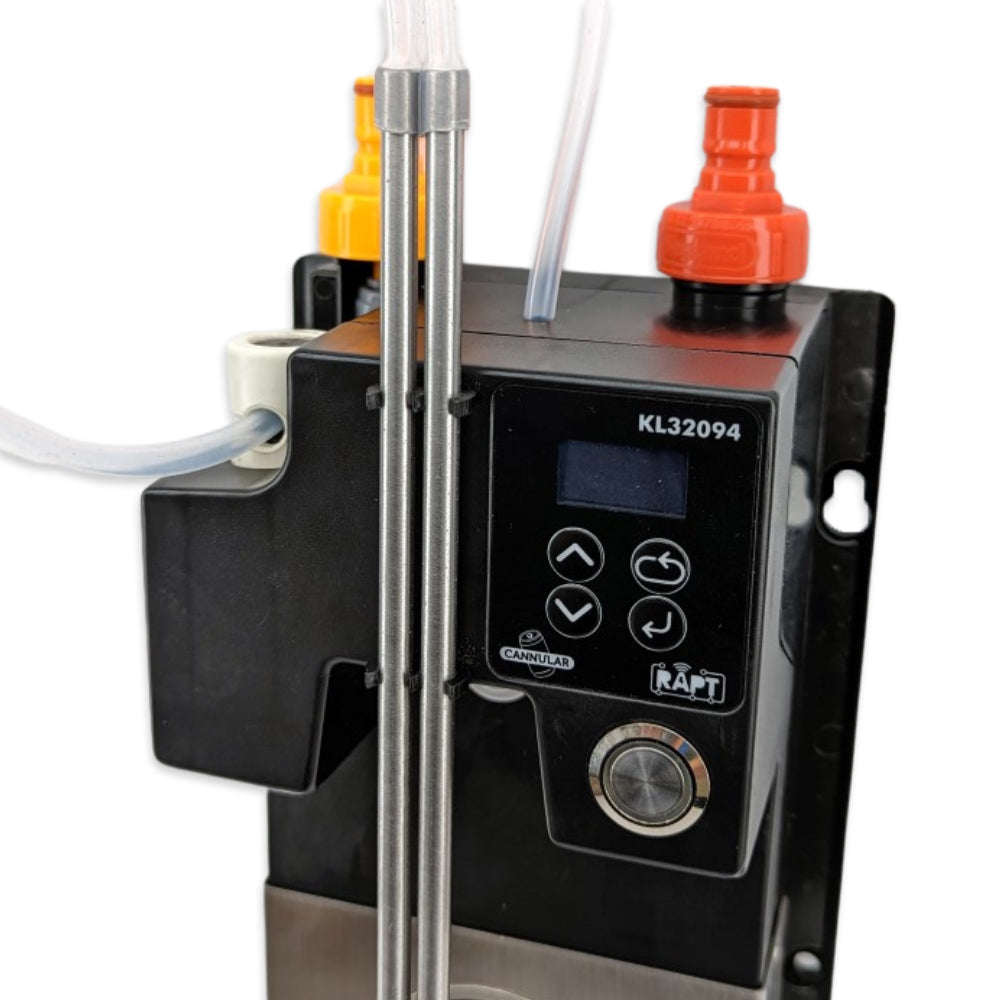 This Cannular Can and Bottle filler is ideally used for bottle cans or even glasses.&nbsp; Using two adjustable stainless steel tubes it will use one to purge oxygen out of the vessel and then use the second one to fill the vessel to a precise level based on an internal pressure sensor.&nbsp;