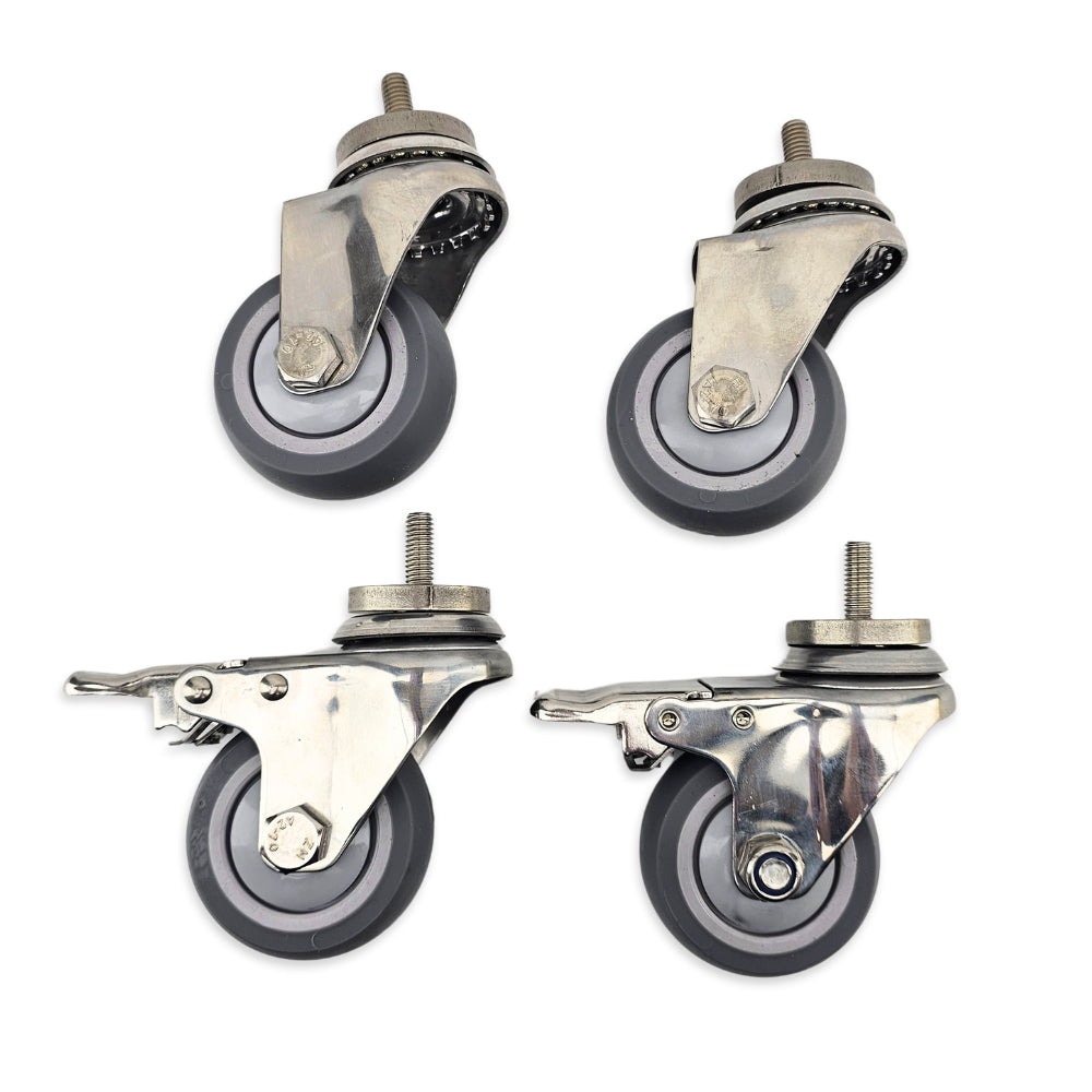 Need your BrewBuilt X3 on wheels so you can move it around your brewery floor? Look no further than the TPR Caster set from BrewBuilt.