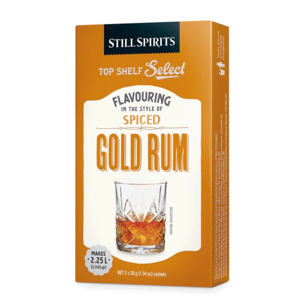 Spiced Gold Rum Spirit Flavouring - makes 2.25L of smooth, sweet and indulgent spiced rum.