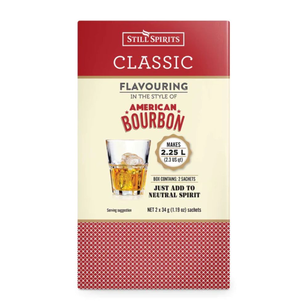 American Bourbon Spirit Flavouring - makes 2.25 of rich and smoky barrel aged bourbon.