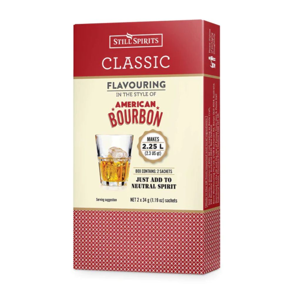 American Bourbon Spirit Flavouring - makes 2.25 of rich and smoky barrel aged bourbon.