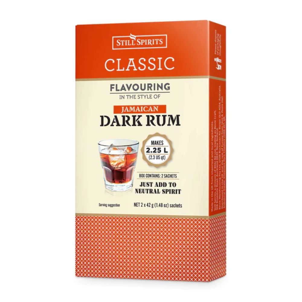 Jamaican Dark Rum Spirit Flavouring - makes 2.25L of molasses forward dark rum with hints of oak and rich fruit.