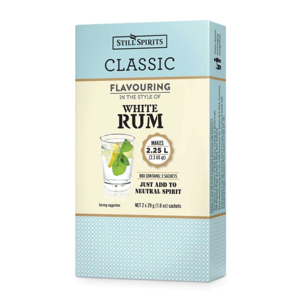 Jamaican White Rum Spirit Flavouring - makes 2.25Lslightly sweet, molasses forward rum for long cocktails.