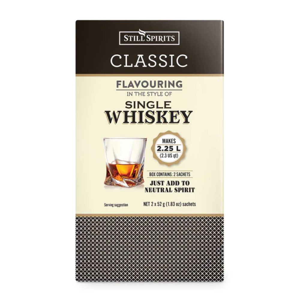 Single Whiskey Spirit Flavouring - makes 2.25L of smooth and rich single malt whiskey.
