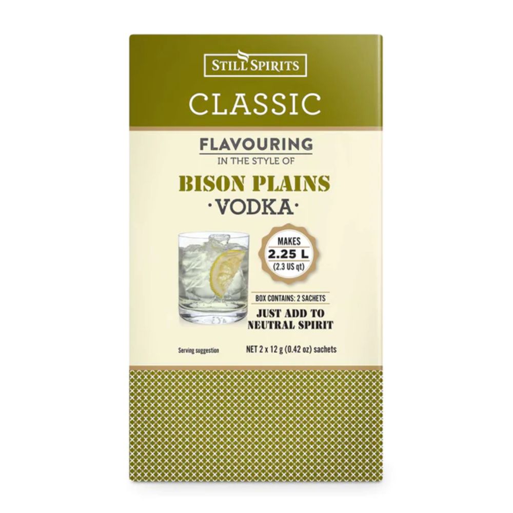 Bison Pains Vodka Spirit Flavouring - makes 2.25L of smooth, herbal Polish Vodka.