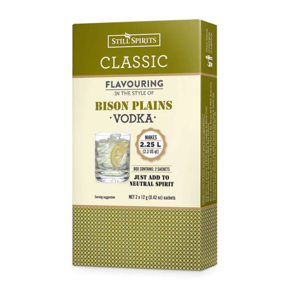 Bison Pains Vodka Spirit Flavouring - makes 2.25L of smooth, herbal Polish Vodka.