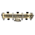 The PolyPhoenix Condenser can be used in multiple configurations for your distillation set up. Most commonly it is used in the hammerhead configuration (horizontal).