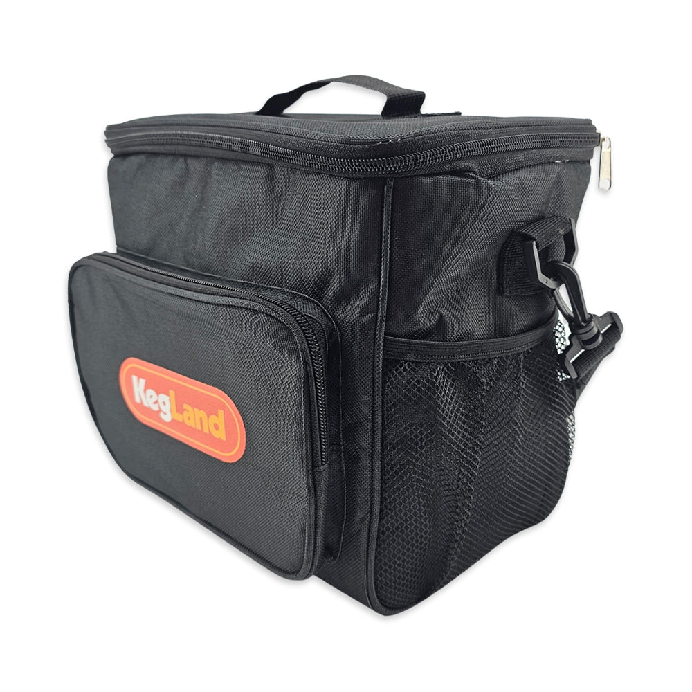 Squashable cooler bag for your lunch or beers! Perfect for taking to BBQ's, Families & Friends houses. Fits a solid six pack with some ice around it.