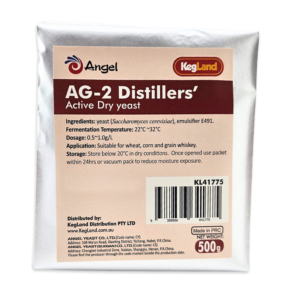 Angel AG-2 is an active dry yeast most suitable and is suitable for producing of wheat, corn and other grain whiskies. 