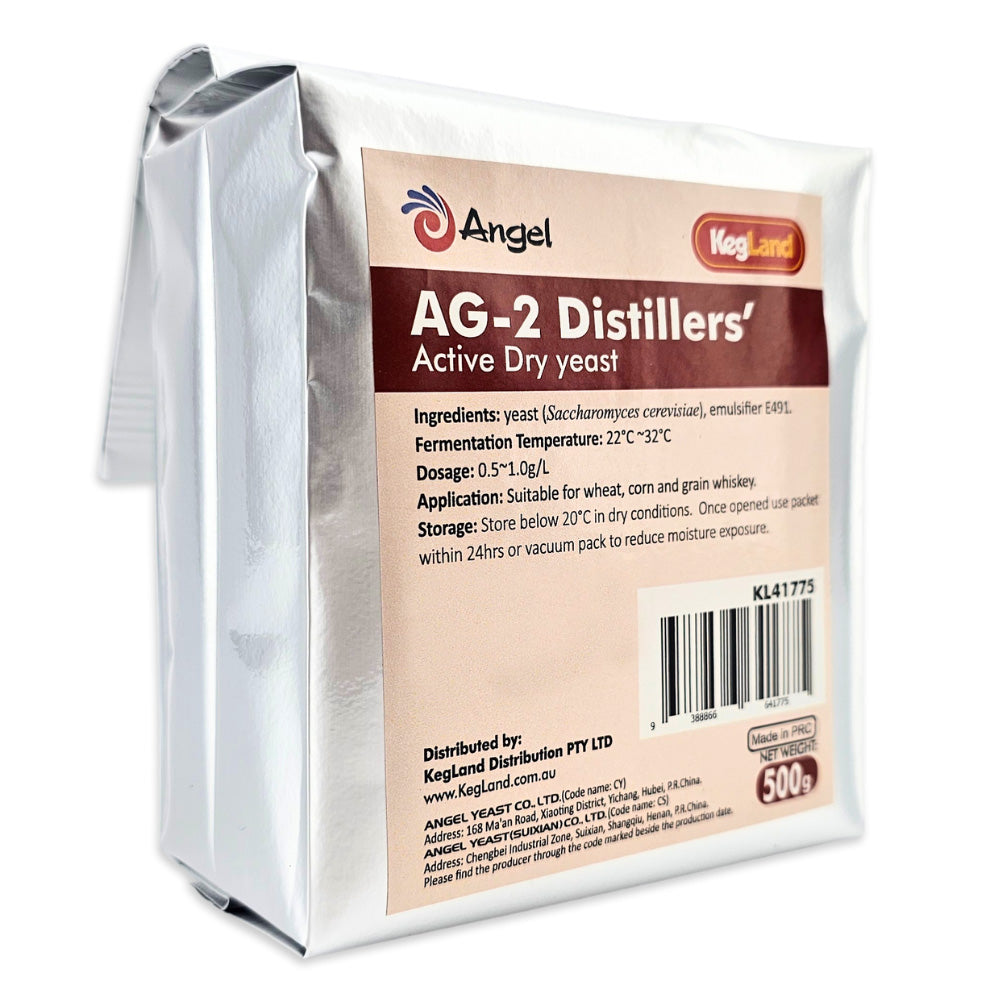 Angel AG-2 is an active dry yeast most suitable and is suitable for producing of wheat, corn and other grain whiskies. 