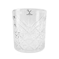 Low Ball Cocktail Glass. Made to look like a crystal low ball glass, but without the nasty lead. These are the perfect addition to any home bar.
