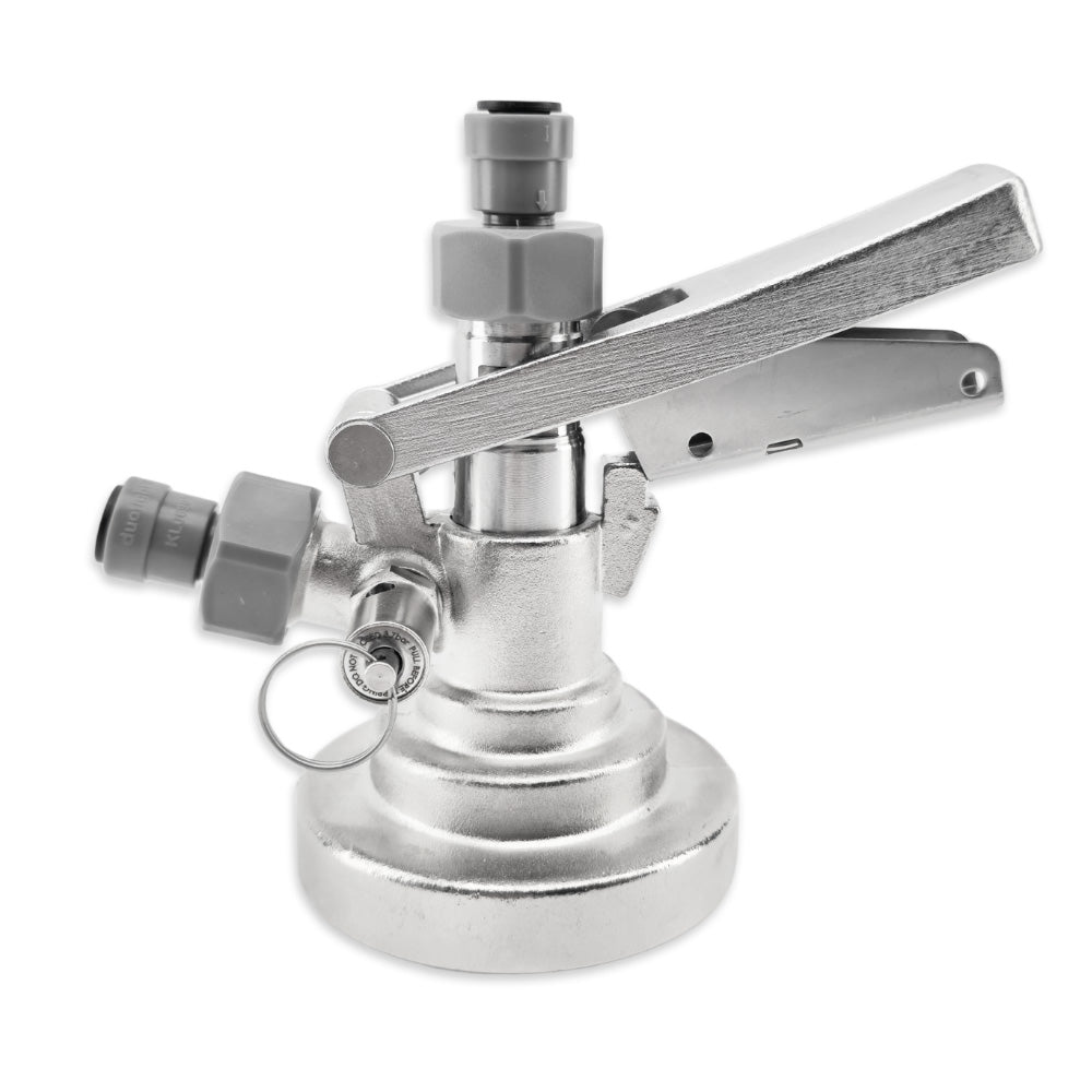 The KeyKeg Coupler is a specially designed coupler to suit the one-way KeyKegs. Suitable for attaching most wine and cocktail kegs.