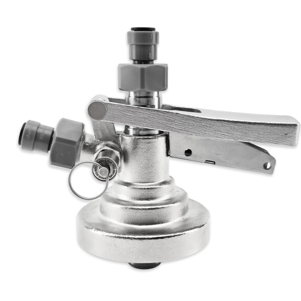 The KeyKeg Coupler is a specially designed coupler to suit the one-way KeyKegs. Suitable for attaching most wine and cocktail kegs.