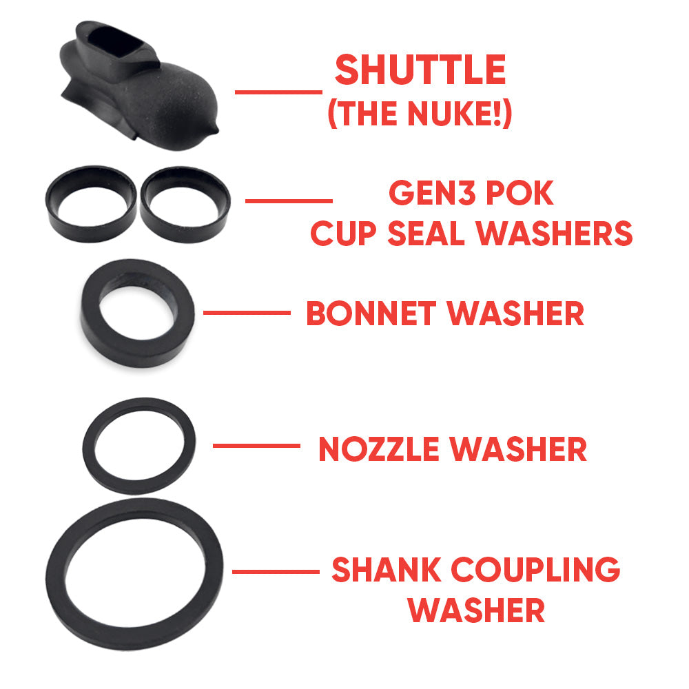 If you have not changed your seals before, it's a great idea to take a note of which seal goes where as you remove the old ones!