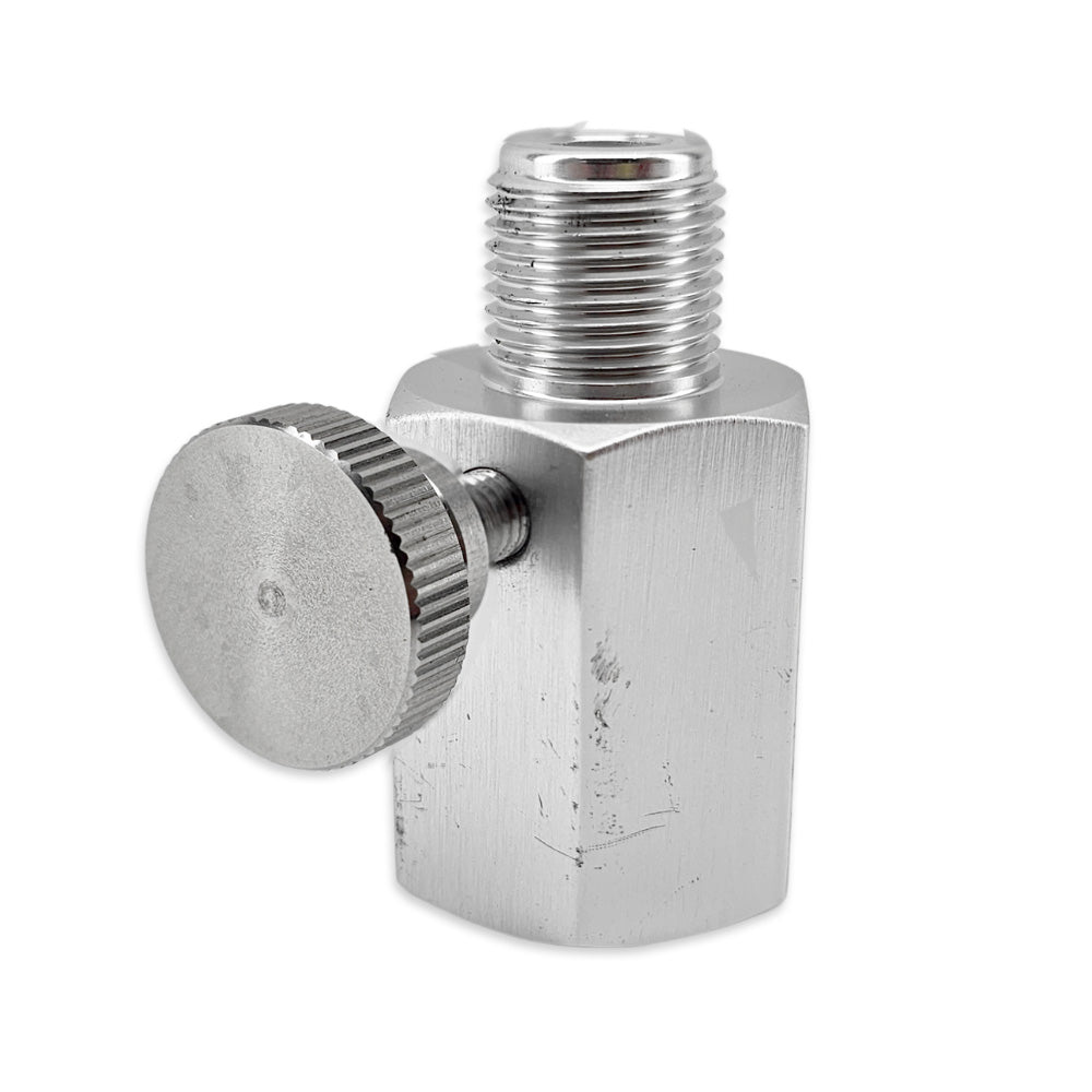 This adapter is suitable for the Mini duotight Regulator to fit a threaded AU Sodastream bottle.