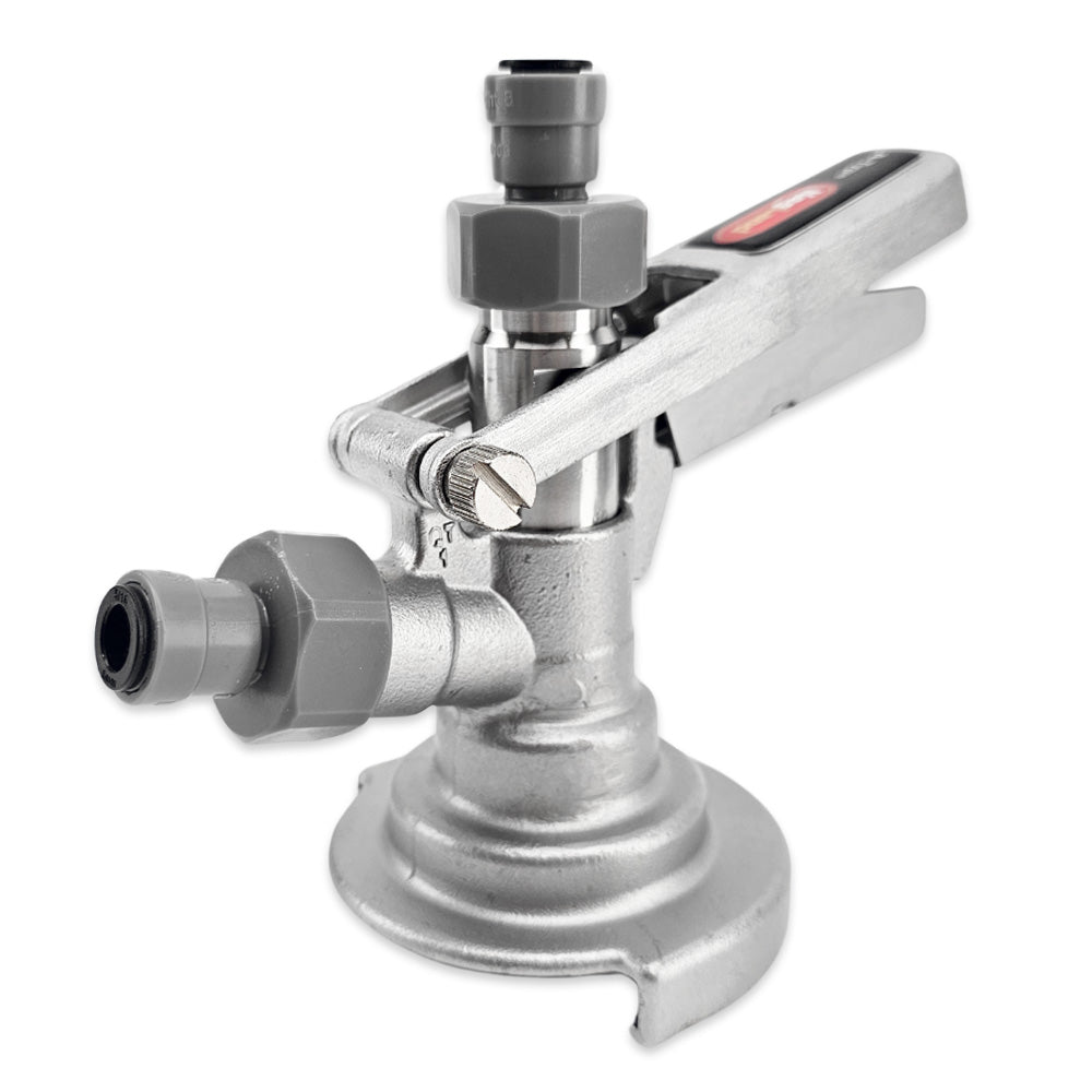 Commonly referred to as the "Slide On Coupler" or "German Slider" now with 8mm duotight push in fittings for a faster simpler connection. Suitable for attaching Tooheys, Coopers, XXXX and most Craft Breweries kegs.