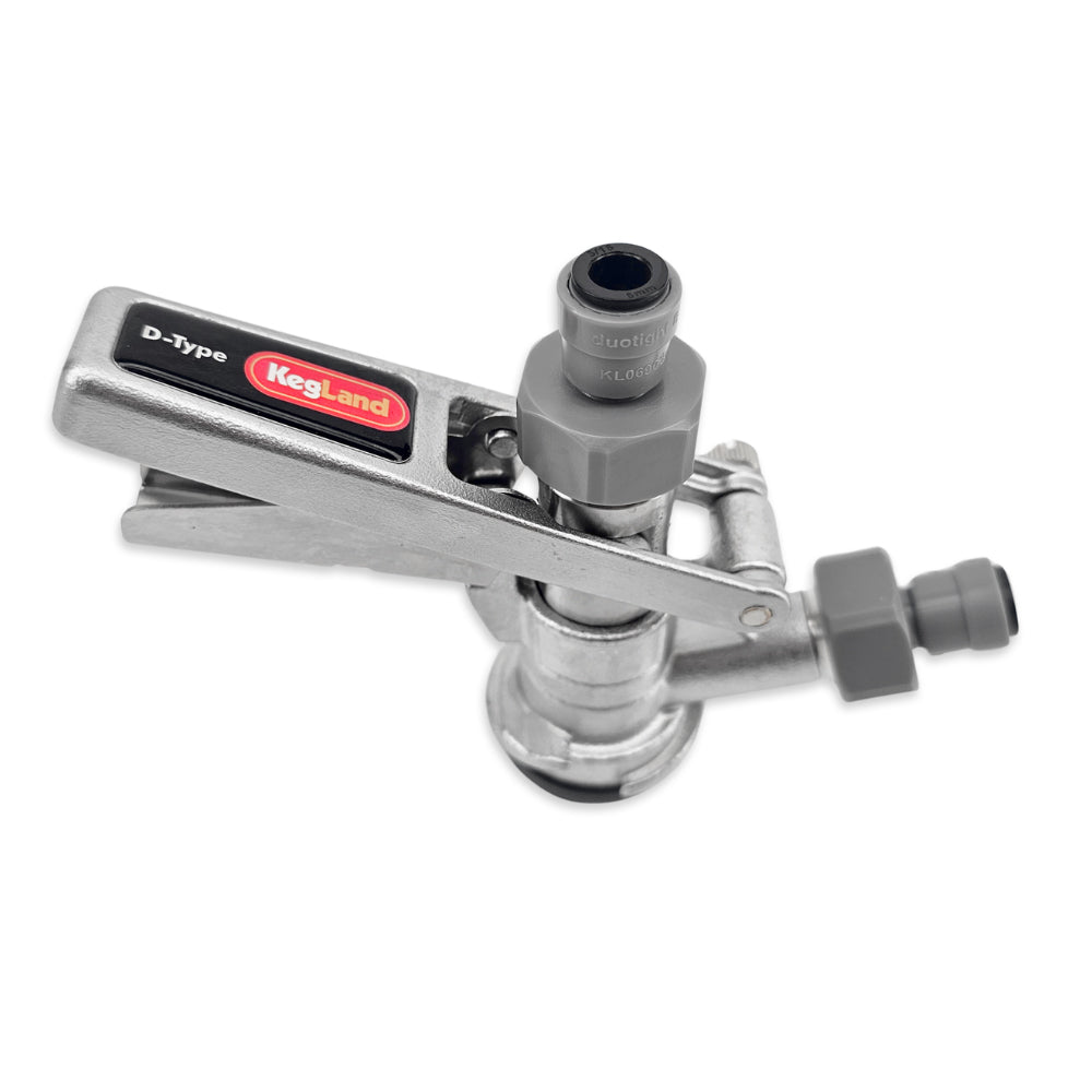 Commonly referred to as the "Twist On Coupler"&nbsp; now with handy dandy duotights!
Suitable for attaching Carlton Draught, CUB, Fosters & VB Kegs.