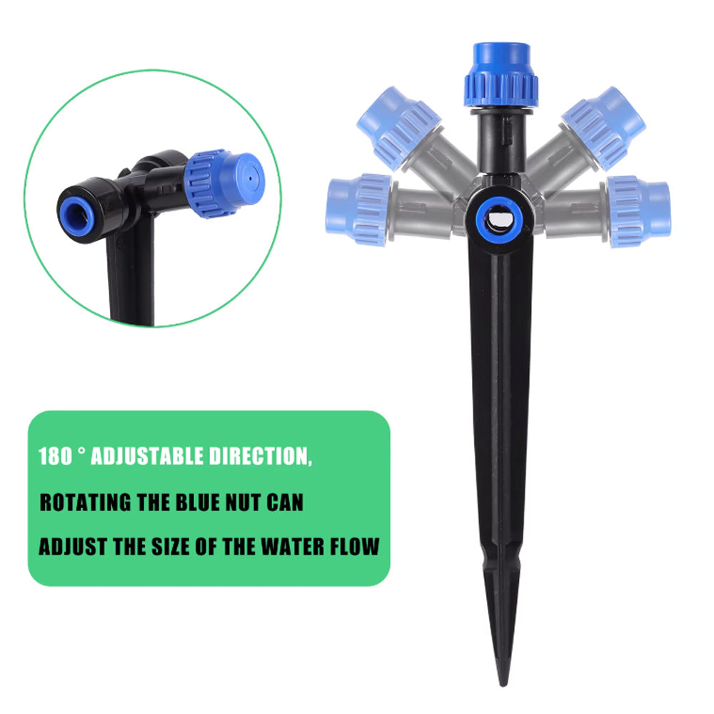 360° Adjustable Sprinkler jet for garden watering.  This throws a wide sprinkle so you can easily cover an area of about 1meter radius.