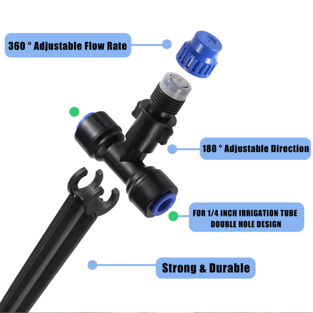 360° Adjustable Sprinkler jet for garden watering.  This throws a wide sprinkle so you can easily cover an area of about 1meter radius.