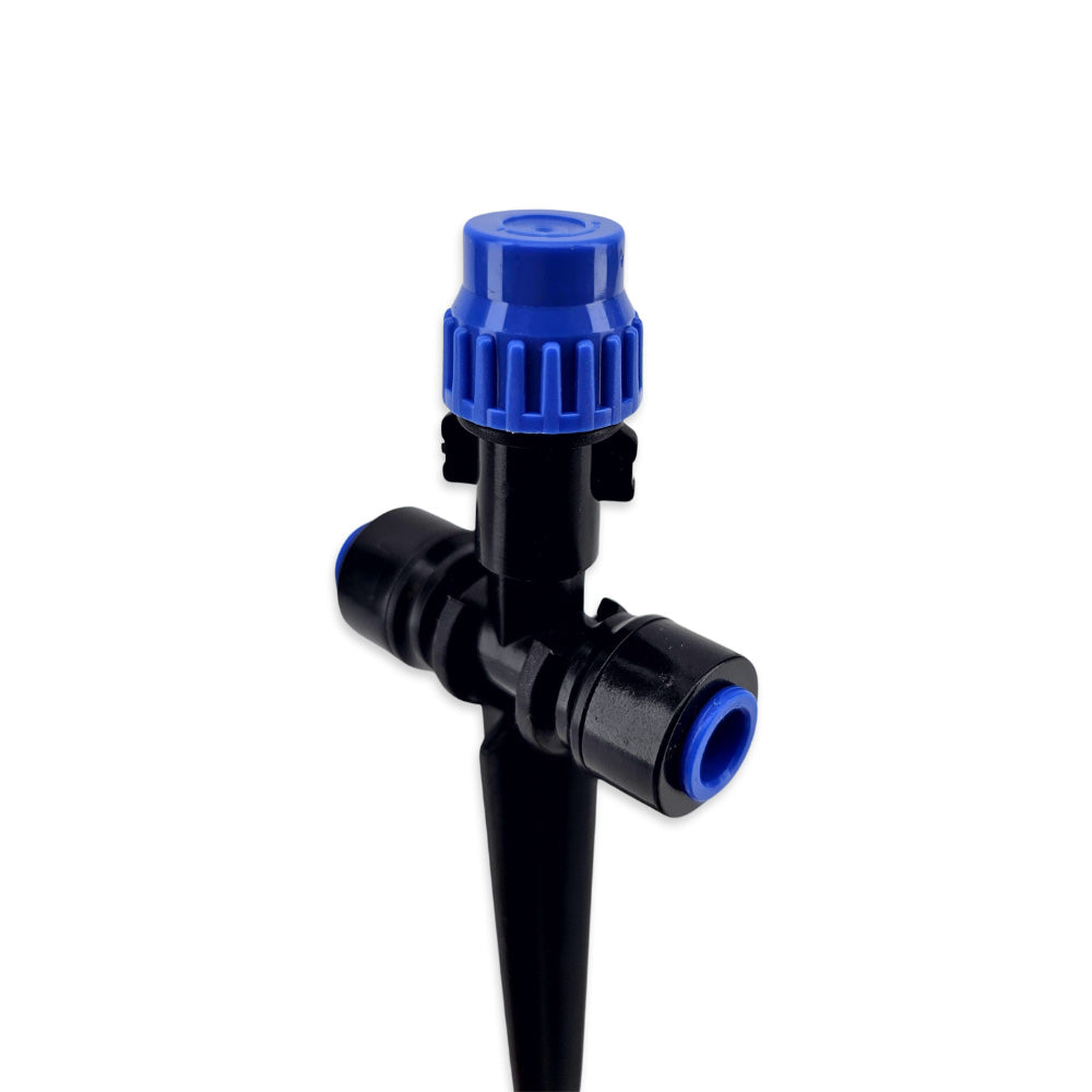 360° Adjustable Sprinkler jet for garden watering.  This throws a wide sprinkle so you can easily cover an area of about 1meter radius.
