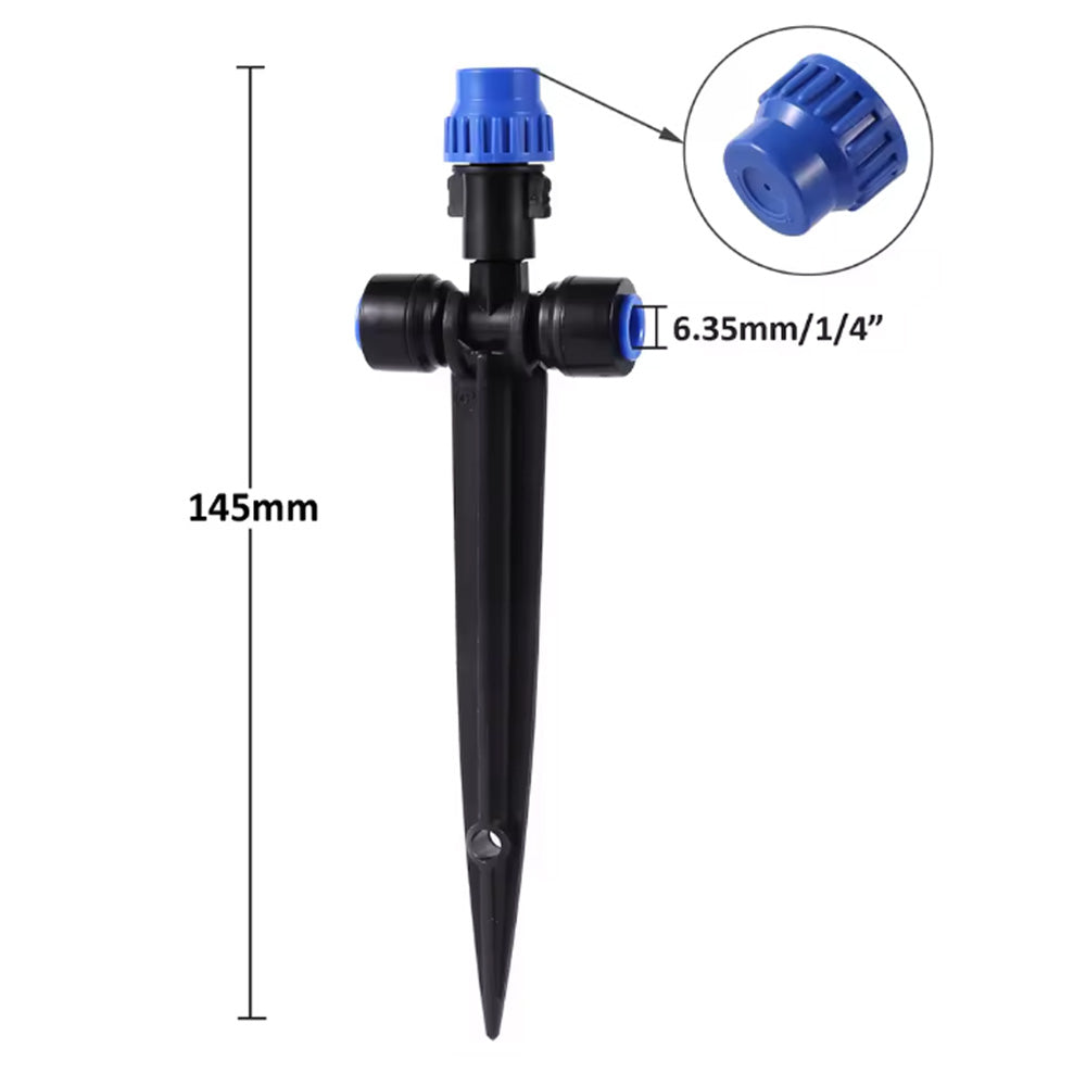 360° Adjustable Sprinkler jet for garden watering.  This throws a wide sprinkle so you can easily cover an area of about 1meter radius.